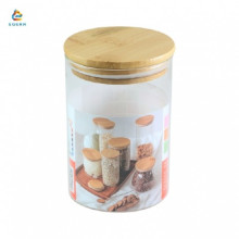 БУРКАН СТЪКЛО С БАМБУКОВ КАПАК 85Х120ММ В-222