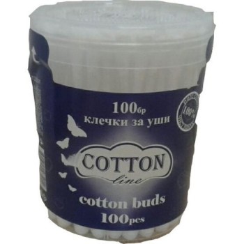 КЛЕЧКИ ЗА УШИ 100БР. COTTON LINE