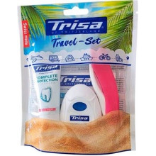 TRISA КОМПЛЕКТ ЗА ПЪТУВАНЕ-ЧЕТКА, ПАСТА, КОНЦИ, ДЪВКА