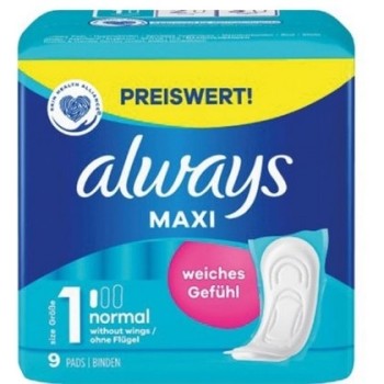 ALWAYS MAXI NORMAL ДАМСКИ ПРЕВРЪЗКИ 9БР