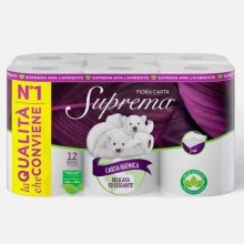 ТОАЛЕТНА ХАРТИЯ SUPREMA DELICATA 12БР/ 3 ПЛАСТОВА