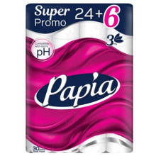 ТОАЛЕТНА ХАРТИЯ PAPIA/ПАПИА 24+6БР