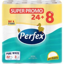 ТОАЛЕТНА ХАРТИЯ PERFEX СОФТ 3ПЛ 24+8БР