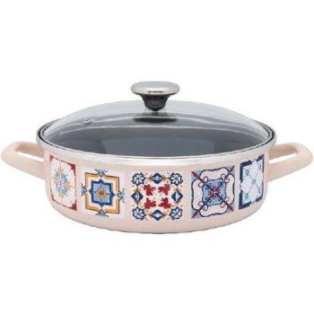 METALAC PORTO КРЪГЛА ТАВА С ДРЪЖКИ И КАПАК 24СМ- 4Л